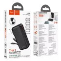 Hoco HOCO Powerbank 10000mAh J126 Czarny z Gniazdem EU/US i Kab. Typ C+Lightning