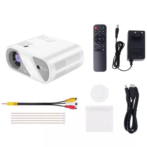 Hoco HOCO Projektor HD Ready DT1 Biały Wi-Fi, Bluetooth, 720P, Do 200 Cali Hoco HOCO Projektor HD Ready DT1 Biały Wi-Fi, Bluetooth, 720P, Do 200 Cali