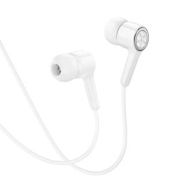 Hoco HOCO Słuchawki Przewodowe Jack 3,5 mm z Mikrofonem M104 Białe