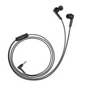 Hoco HOCO Słuchawki Przewodowe Jack 3,5 mm z Mikrofonem M72 Czarne