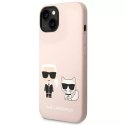 Karl Lagerfeld Etui Hardcase Karl Lagerfeld KLHMP14SSSKCI do iPhone 14 6,1" Silicone Karl & Choupette Magsafe
