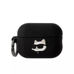Karl Lagerfeld Etui ochronne na słuchawki Karl Lagerfeld KLAP2RUNCHK do Apple AirPods Pro 2 cover czarny/black Silicone Choupette Head 3D