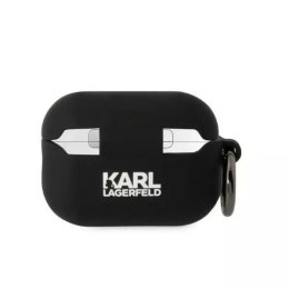 Karl Lagerfeld Etui ochronne na słuchawki Karl Lagerfeld KLAP2RUNCHK do Apple AirPods Pro 2 cover czarny/black Silicone Choupette Head 3D