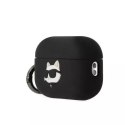 Karl Lagerfeld Etui ochronne na słuchawki Karl Lagerfeld KLAP2RUNCHK do Apple AirPods Pro 2 cover czarny/black Silicone Choupette Head 3D