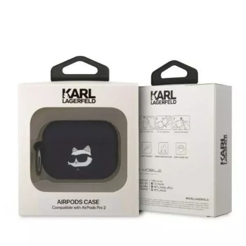 Karl Lagerfeld Etui ochronne na słuchawki Karl Lagerfeld KLAP2RUNCHK do Apple AirPods Pro 2 cover czarny/black Silicone Choupette Head 3D Karl Lagerfeld Etui ochronne na słuchawki Karl Lagerfeld KLAP2RUNCHK do Apple AirPods Pro 2 cover czarny/black Silicone Choupette Head 3D