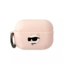 Karl Lagerfeld Etui ochronne na słuchawki Karl Lagerfeld KLAP2RUNCHP do Apple AirPods Pro 2 cover różowy/pink Silicone Choupette Head 3D