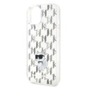 Karl Lagerfeld Oryginalne Etui KARL LAGERFELD Hardcase KLHCP15SHNCMKLT do iPhone 15 (Monogram / transparentny)