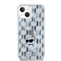 Karl Lagerfeld Oryginalne Etui KARL LAGERFELD Hardcase KLHCP15SHNCMKLT do iPhone 15 (Monogram / transparentny)