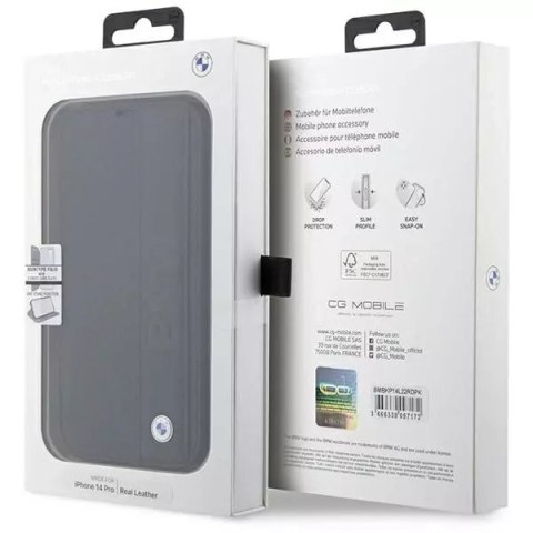 BMW Etui BMW BMBKP14X22RDPK do Apple iPhone 14 Pro Max 6,7" bookcase Leather Textured&Stripe BMW Etui BMW BMBKP14X22RDPK do Apple iPhone 14 Pro Max 6,7" bookcase Leather Textured&Stripe