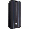 BMW Etui BMW BMBKP14X22RVSK do Apple iPhone 14 Pro Max 6,7" bookcase Leather Stamp Blue Lines