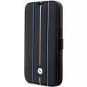 BMW Etui BMW BMBKP14X22RVSK do Apple iPhone 14 Pro Max 6,7" bookcase Leather Stamp Blue Lines