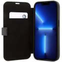 BMW Etui BMW BMBKP14X22RVSK do Apple iPhone 14 Pro Max 6,7" bookcase Leather Stamp Blue Lines