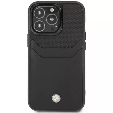 BMW Etui na telefon BMW BMHCP14L22RSEPK do Apple iPhone 14 Pro 6,1" czarny/black Leather Card Slot BMW Etui na telefon BMW BMHCP14L22RSEPK do Apple iPhone 14 Pro 6,1" czarny/black Leather Card Slot