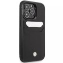 BMW Etui na telefon BMW BMHCP14L22RSEPK do Apple iPhone 14 Pro 6,1" czarny/black Leather Card Slot