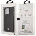 BMW Etui na telefon BMW BMHCP14L22RSEPK do Apple iPhone 14 Pro 6,1" czarny/black Leather Card Slot