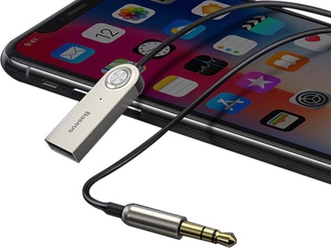 Baseus Baseus Adapter Transmiter odbiornik Bluetooth USB Audio AUX jack black Baseus Baseus Adapter Transmiter odbiornik Bluetooth USB Audio AUX jack black
