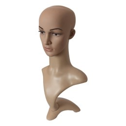 Bituxx Manekin damska głowa ze stojakiem 52 cm do peruk nakryć głowy biżuterii
