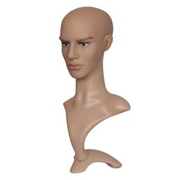 Bituxx Manekin męska głowa na stojaku 53 cm do peruk biżuterii nakryć głowy