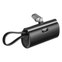 Forcell FORCELL F-ENERGY Power Plug F5K3 Powerbank z Wbudowanym Złączem Typ C PD 20W 5000 mAh Czarny