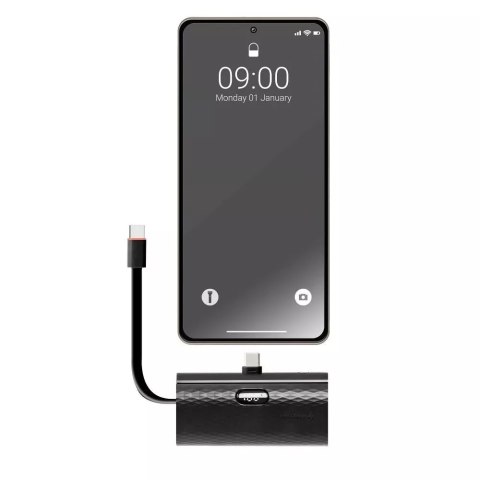 Forcell FORCELL F-ENERGY Power Plug F5K3 Powerbank z Wbudowanym Złączem Typ C PD 20W 5000 mAh Czarny Forcell FORCELL F-ENERGY Power Plug F5K3 Powerbank z Wbudowanym Złączem Typ C PD 20W 5000 mAh Czarny