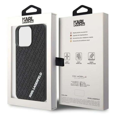 Karl Lagerfeld Etui Karl Lagerfeld KLHCP15X3DMKRLK do iPhone 15 Pro Max 6.7" czarny/black hardcase 3D Rubber Multi Logo Karl Lagerfeld Etui Karl Lagerfeld KLHCP15X3DMKRLK do iPhone 15 Pro Max 6.7" czarny/black hardcase 3D Rubber Multi Logo