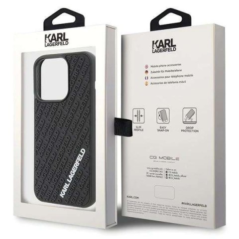 Karl Lagerfeld Etui Karl Lagerfeld KLHCP15L3DMKRLK do iPhone 15 Pro 6.1" czarny/black hardcase 3D Rubber Multi Logo Karl Lagerfeld Etui Karl Lagerfeld KLHCP15L3DMKRLK do iPhone 15 Pro 6.1" czarny/black hardcase 3D Rubber Multi Logo