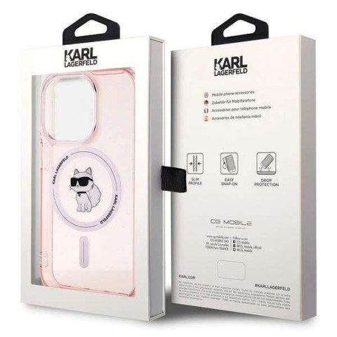 Karl Lagerfeld Etui Karl Lagerfeld KLHMP15LHFCCNOP do iPhone 15 Pro 6.1" różowy/pink hardcase IML Choupette MagSafe Karl Lagerfeld Etui Karl Lagerfeld KLHMP15LHFCCNOP do iPhone 15 Pro 6.1" różowy/pink hardcase IML Choupette MagSafe