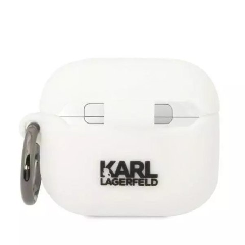 Karl Lagerfeld Etui ochronne na słuchawki Karl Lagerfeld KLA3RUNIKH do Apple AirPods 3 cover biały/white Silicone Karl Head 3D Karl Lagerfeld Etui ochronne na słuchawki Karl Lagerfeld KLA3RUNIKH do Apple AirPods 3 cover biały/white Silicone Karl Head 3D