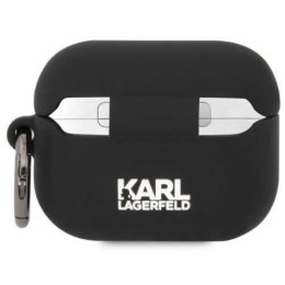 Karl Lagerfeld Etui ochronne na słuchawki Karl Lagerfeld KLAPRUNCHK do Apple AirPods Pro cover czarny/black Silicone Choupette Head 3D