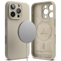 Ringke Etui magnetyczne silikonowe Ringke MagSafe do iPhone 16 Pro Beżowy