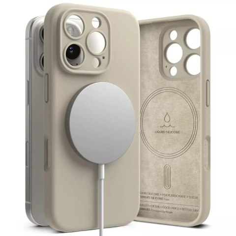Ringke Etui magnetyczne silikonowe Ringke MagSafe do iPhone 16 Pro Beżowy Ringke Etui magnetyczne silikonowe Ringke MagSafe do iPhone 16 Pro Beżowy