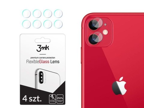 3mk 4x Szkło 3mk Flexible Glass na kamerę obiektyw Apple iPhone 11 3mk 4x Szkło 3mk Flexible Glass na kamerę obiektyw Apple iPhone 11