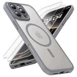 Alogy 3w1 Zestaw Etui Hybrydowe + 2x Szkło hartowane do Apple iPhone 16 Pro Max obudowa ochronna Hybrydowe MagSafe z ochroną obiektywu