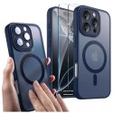 Alogy 3w1 Zestaw Etui Hybrydowe + Szkło do Apple iPhone 16 Pro Max obudowa ochronna Hybrydowe MagSafe z ochroną obiektywu case + 2x Sz