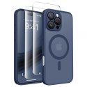 Alogy 3w1 Zestaw Etui Hybrydowe + Szkło do Apple iPhone 16 Pro Max obudowa ochronna Hybrydowe MagSafe z ochroną obiektywu case + 2x Sz