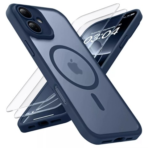 Alogy 3w1 Zestaw Etui Hybrydowe + Szkło hartowane do Apple iPhone 16 obudowa ochronna Hybrydowe MagSafe z ochroną obiektywu case na te Alogy 3w1 Zestaw Etui Hybrydowe + Szkło hartowane do Apple iPhone 16 obudowa ochronna Hybrydowe MagSafe z ochroną obiektywu case na te