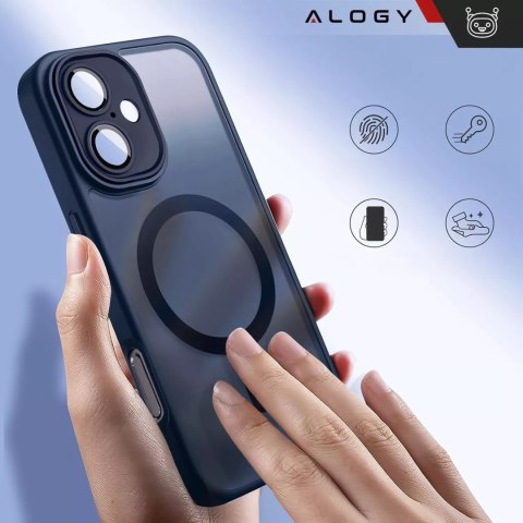 Alogy 3w1 Zestaw Etui Hybrydowe + Szkło hartowane do Apple iPhone 16 obudowa ochronna Hybrydowe MagSafe z ochroną obiektywu case na te Alogy 3w1 Zestaw Etui Hybrydowe + Szkło hartowane do Apple iPhone 16 obudowa ochronna Hybrydowe MagSafe z ochroną obiektywu case na te