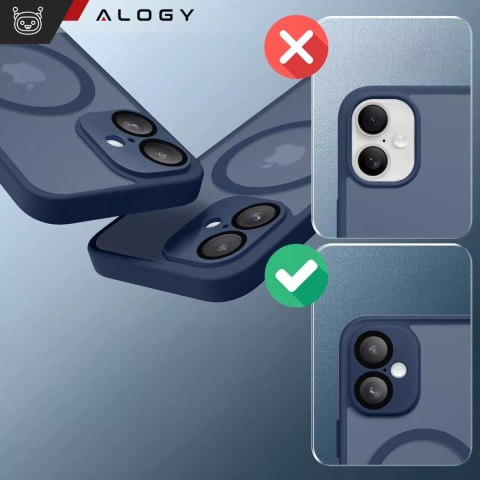 Alogy 3w1 Zestaw Etui Hybrydowe + Szkło hartowane do Apple iPhone 16 obudowa ochronna Hybrydowe MagSafe z ochroną obiektywu case na te Alogy 3w1 Zestaw Etui Hybrydowe + Szkło hartowane do Apple iPhone 16 obudowa ochronna Hybrydowe MagSafe z ochroną obiektywu case na te