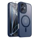 Alogy 3w1 Zestaw Etui Hybrydowe + Szkło hartowane do Apple iPhone 16 obudowa ochronna Hybrydowe MagSafe z ochroną obiektywu case na te