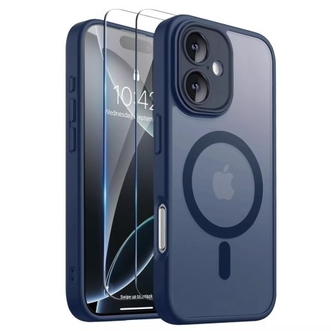 Alogy 3w1 Zestaw Etui Hybrydowe + Szkło hartowane do Apple iPhone 16 obudowa ochronna Hybrydowe MagSafe z ochroną obiektywu case na te Alogy 3w1 Zestaw Etui Hybrydowe + Szkło hartowane do Apple iPhone 16 obudowa ochronna Hybrydowe MagSafe z ochroną obiektywu case na te