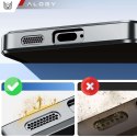 Alogy Etui do Samsung Galaxy S24 Mag Safe Glamour Case Ring obudowa ochrona aparatów Alogy Czarne przezroczyste