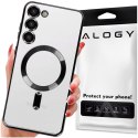 Alogy Etui do Samsung Galaxy S24 Mag Safe Glamour Case Ring obudowa ochrona aparatów Alogy Czarne przezroczyste