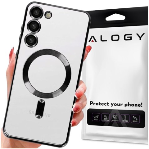 Alogy Etui do Samsung Galaxy S24 Mag Safe Glamour Case Ring obudowa ochrona aparatów Alogy Czarne przezroczyste Alogy Etui do Samsung Galaxy S24 Mag Safe Glamour Case Ring obudowa ochrona aparatów Alogy Czarne przezroczyste