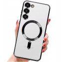 Alogy Etui do Samsung Galaxy S24 Mag Safe Glamour Case Ring obudowa ochrona aparatów Alogy Czarne przezroczyste