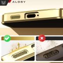 Alogy Etui do Samsung Galaxy S24 Mag Safe Glamour Case Ring obudowa ochrona aparatów Alogy Złote przezroczyste
