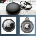 Alogy Etui na lokalizator do Apple AirTag Brelok Wodoodporny Case Alogy 360 IPX8 Obudowa z zawieszką Matowe Czarne