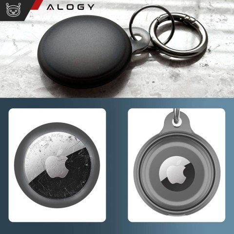 Alogy Etui na lokalizator do Apple AirTag Brelok Wodoodporny Case Alogy 360 IPX8 Obudowa z zawieszką Matowe Czarne Alogy Etui na lokalizator do Apple AirTag Brelok Wodoodporny Case Alogy 360 IPX8 Obudowa z zawieszką Matowe Czarne