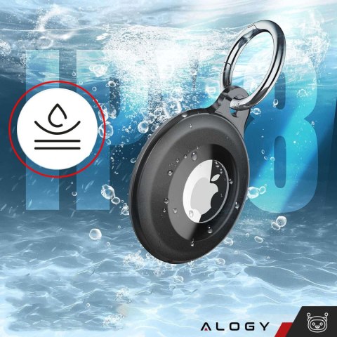 Alogy Etui na lokalizator do Apple AirTag Brelok Wodoodporny Case Alogy 360 IPX8 Obudowa z zawieszką Matowe Czarne Alogy Etui na lokalizator do Apple AirTag Brelok Wodoodporny Case Alogy 360 IPX8 Obudowa z zawieszką Matowe Czarne