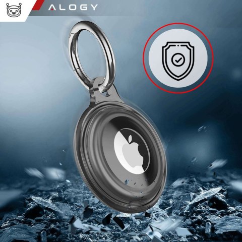 Alogy Etui na lokalizator do Apple AirTag Brelok Wodoodporny Case Alogy 360 IPX8 Obudowa z zawieszką Matowe Czarne Alogy Etui na lokalizator do Apple AirTag Brelok Wodoodporny Case Alogy 360 IPX8 Obudowa z zawieszką Matowe Czarne