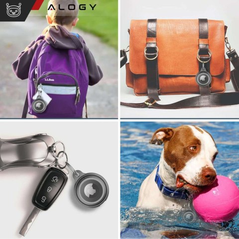 Alogy Etui na lokalizator do Apple AirTag Brelok Wodoodporny Case Alogy 360 IPX8 Obudowa z zawieszką Matowe Czarne Alogy Etui na lokalizator do Apple AirTag Brelok Wodoodporny Case Alogy 360 IPX8 Obudowa z zawieszką Matowe Czarne
